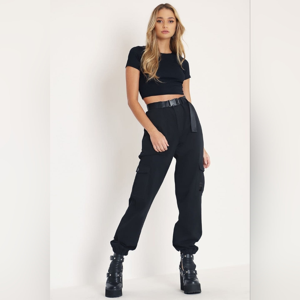 Blackmilk Black Cargo Pants AU size 16